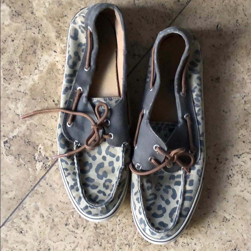 Leopard Print Sperry Top Sliders - image 2
